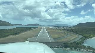 Great Approach and Landing in Tortola in the British Virgin Islands  Riding in the CoPilot Seat [upl. by Screens]