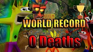 CRASH BANDICOOT 1 NST  any Speedrun NO DEATHS WORLD RECORD 1082017 [upl. by Plumbo]