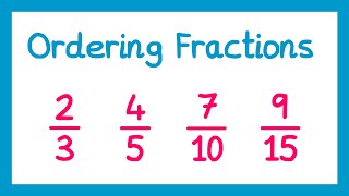 Ordering Fractions  GCSE Maths [upl. by Standish]