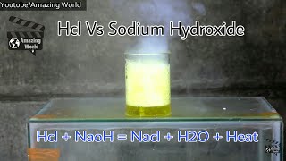 Sodium Hydroxide NaoH and Hydrochloric acid HCL reaction l Amazing Science Experiment [upl. by Claudy]