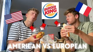 AMERICAN BURGER KING Vs EUROPEAN BURGER KING  Mukbang [upl. by Asilad]