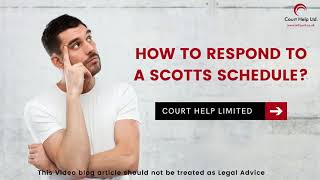 How to respond to a Scotts Schedule [upl. by Nedra]