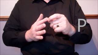 How to sign the alphabet in British Sign Language BSL  Left handed [upl. by Kask]