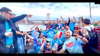 Scudetto Napoli è festa in tutto il mondo delirio a New York anche alla Statua della Libertà [upl. by Parcel]