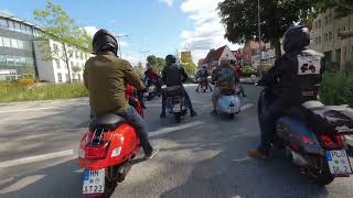 Vespa Hanseaten  Heidetreffen 2023 Winsen Walle Celle Anfahrt Hamburg  Ausfahrt Demo [upl. by Josephine282]