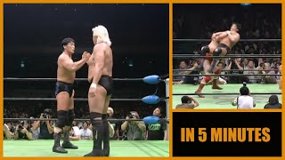 Keiji Mutoh and Akira Taue vs Kenta Kobashi and Yoshihiro Takayama 92709 in 5 MINUTES [upl. by Elephus737]