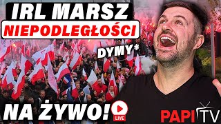 MARSZ NIEPODLEGLOSCI 2024 WARSZAWA  NA ŻYWO IRL [upl. by Llennej]