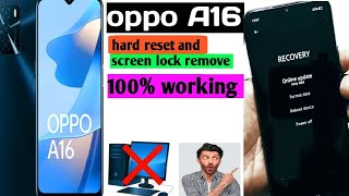 Oppo A16 CPH2269 Forgot Password 🔐 PIN Pattern Screen Unlock Hard Reset [upl. by Ennayelhsa44]