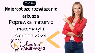 Rozwiązanie poprawka matura matematyka sierpień 2024  odpowiedzi [upl. by Audly811]