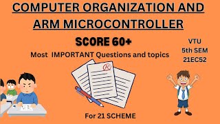 COA Important Questions  Computer Organization and ARM Microcontrollers  VTU 21EC52 most important [upl. by Keely]