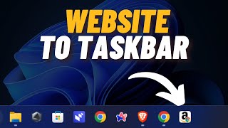 How to Pin Website to Taskbar on Windows 11 [upl. by Eitten574]