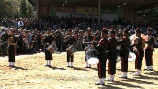 Nagaland piper band at the Hornbill festival opening ceremony [upl. by Hsoj]