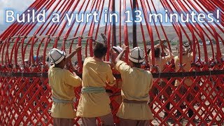 Kyrgyzstan  How to build a traditional yurt in 13 minutes [upl. by Ayaet]