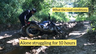 Alone struggling for 10 hours  road conditions here viralvideos [upl. by Millwater20]