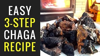 EASY Chaga Mushroom Recipe  From TREE to TEA [upl. by Fawcette]