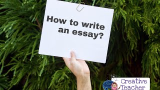 How to write an essay For middle school  Creative Teacher  Video Lesson  learn within 2 minutes [upl. by Novello]