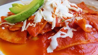 Mexicanísimos Chilaquiles Rojos ¡Inigualables [upl. by Aiuoqes]