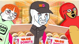 WOJAK DOOMER WAGE SLAVES AT DUNKIN DONUTS [upl. by Hsetim133]