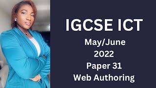 IGCSE ICT MayJune 0417 2022 31  Web Authoring Microsoft Expression [upl. by Arakahs705]