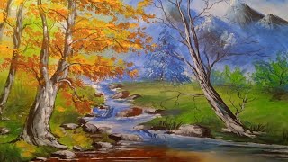 Nature drawing with pencil colour painting  Water coloring painting tutorial [upl. by Aloap]