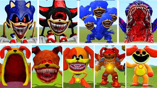 EVOLUTION OF ALL NEW SONIC EXE VS DOGDAY SMILING CRITTERS POPPY PLAYTIME CHAPTER 3 In Garrys Mod [upl. by Nolitta]