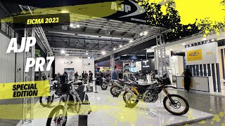 EICMA 2023  AJP PR7 ritorna più bella che mai la regina delladventuring [upl. by Ennovihs]