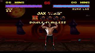 Mortal Kombat 2 Super Nintendo  Fatalities on Shao Kahn [upl. by Wilbert]