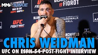 Chris Weidman Has No Intention to Retire Backs Result After Eye Poke  UFC on ESPN 54 [upl. by Sucy]