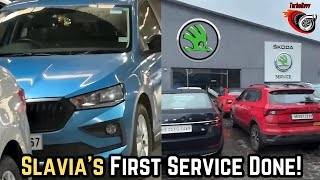 Skoda Slavia Goes for Its First Service  Surprise at the End 🔥 [upl. by Naimaj]