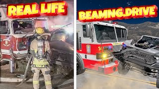 Accidents Based on Real Events on BeamNGDrive 15  Real Life  Flashbacks [upl. by Kizzie]