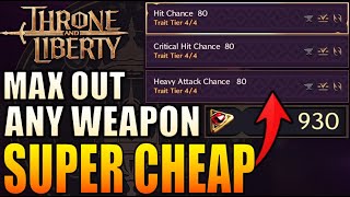 Throne and Liberty  How to Max Trait Any Purple Weapon for Less than 1000 Lucent [upl. by Libyc]