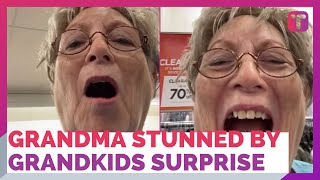 Grandma Doesnt Realize Grandkids Are In Her Home On Video Call [upl. by Maples]