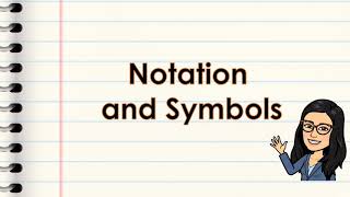 Notations and Symbols [upl. by Llij]