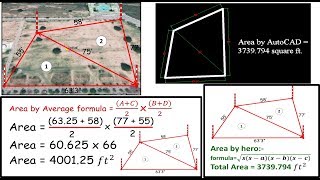 How to calculate land area AREACALCULATION [upl. by Lannie]