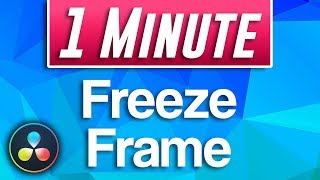 Davinci Resolve 15  How to Freeze Frame Fast Tutorial [upl. by Pevzner]