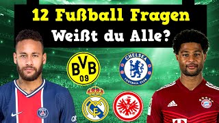 12 Fußball quiz Fragen mit Premier League Bundesliga Neymar [upl. by Aziza]