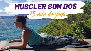 YOGA DU DOS  comment muscler son dos pour soulager les lombaires  Yoga 15 min [upl. by Yecam]