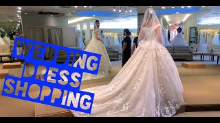 WEDDING DRESS SHOPPING  Demetrios The Bustle and more [upl. by Greggory]