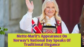 Crown Princess MetteMarit Shines in Traditional Rogalandsbunad on Norways National Day 🇳🇴 [upl. by Abert673]