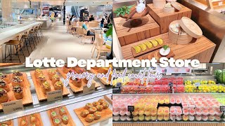 Lotte Department Store grocery and food court tour koreanfood [upl. by Eetsirhc304]