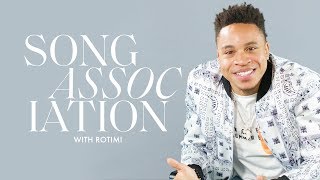 Rotimi Sings DAngelo Raps 50 Cent and Performs quotLove Riddimquot in a Game of Song Association  ELLE [upl. by Lottie]