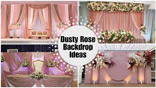 beautiful dusty rose colour backdrop ideasdusty rose backdrop ideasdusty rose decoration ideas [upl. by Itsirk]