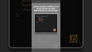 JavaScript  Reto 36 🔥¿Cómo verificar si un array contiene un valor en JavaScript 🤔 [upl. by Kreis]