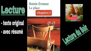 1 La Place livre audio Chapitre 1 Annie Ernaux lecture et résumé [upl. by Nesaj]