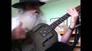 Slide Guitar Blues Lesson in Open G Tuning Guitar Lesson  Mannish Boy On My National Steel NPB12 [upl. by Bowlds821]