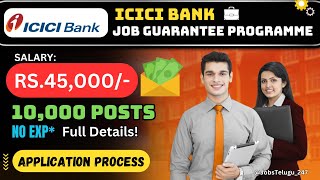 ICICI JOB GUARANTEE PROGRAM 2024  Know the Details jobsTelugu247🔥 [upl. by Rebecka]