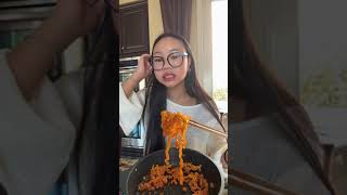 Buldak carbonara mukbang  Best of Sa Nguyen  food sanguyen shorts [upl. by Lipp]