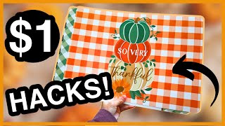 🤯 YOU WONT BELIEVE WHAT I MADE USING 1 PLACEMATS  DOLLAR STORE FALL DIY HACKS FOR 2024 🍁 [upl. by Eicyac591]