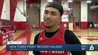 Robstown basketball player breaks 30 year school record [upl. by Frasch523]