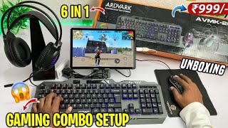 Cheapest Full Gaming Setup Build for Mobile Under Rs 1000  Keyboard mouse headphone OTG USB hub [upl. by Questa]